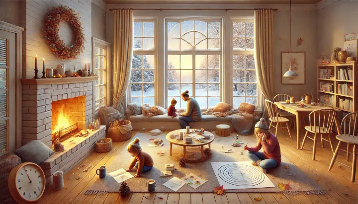 A cozy living room scene